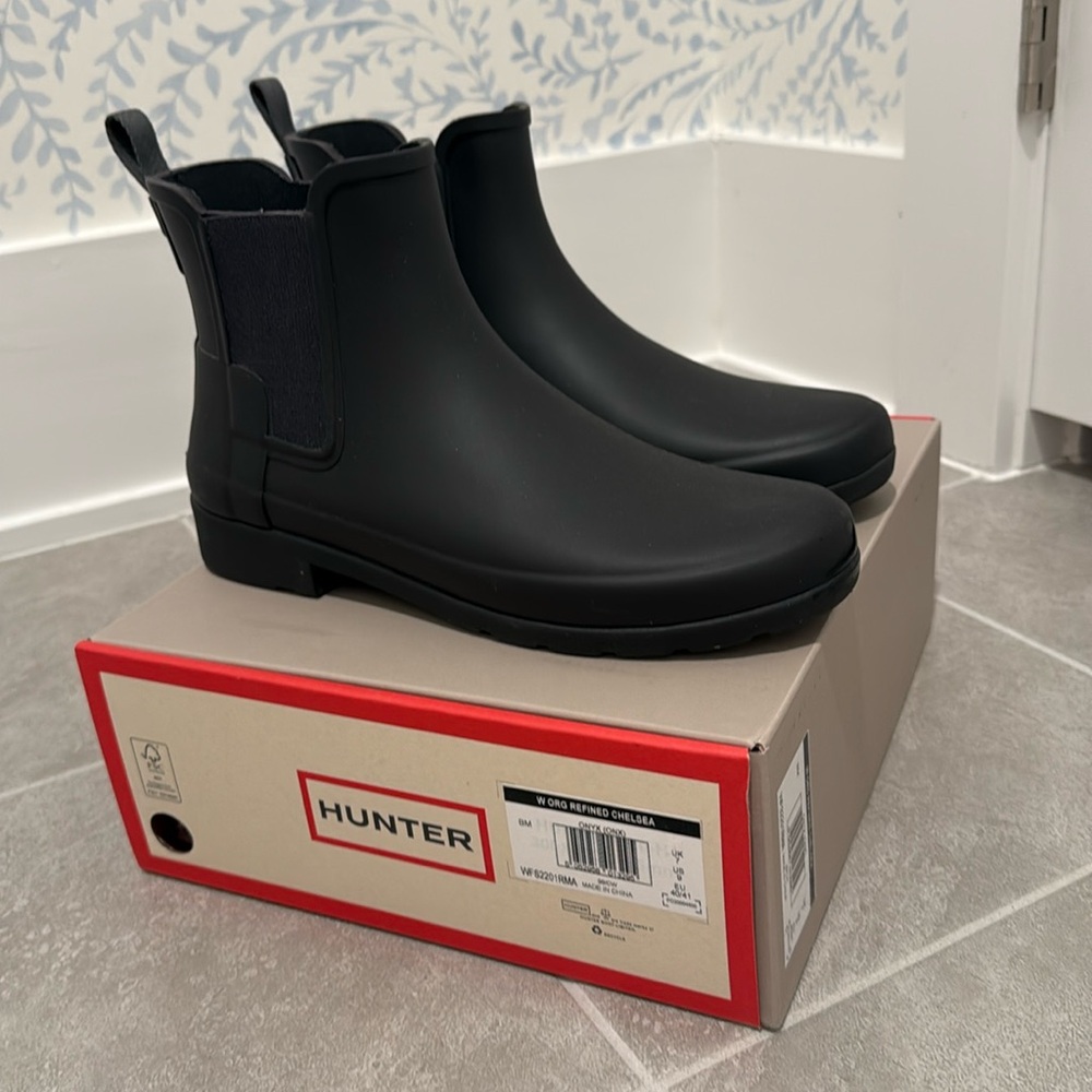 Hunter Black Ankle boots